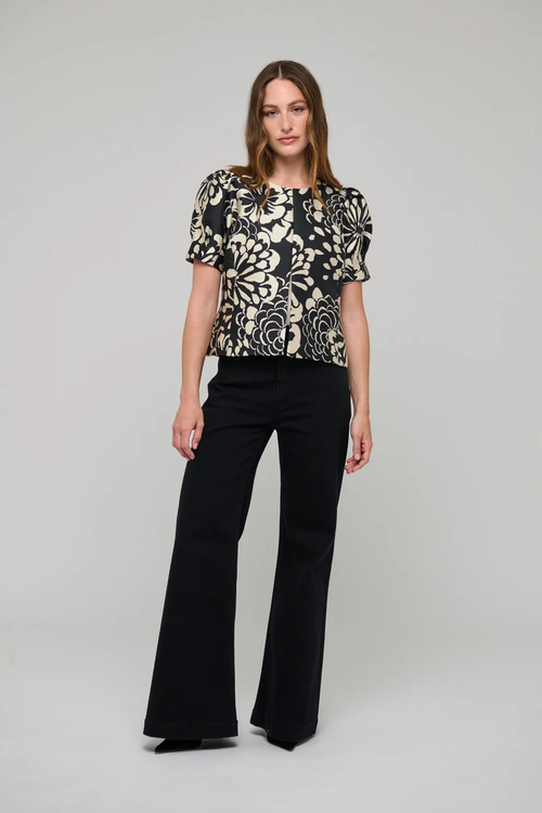 Dea Kudibal OlettaDEA Jacket Florana floral jacket on model by Dea Kudibal Shop Dea Kudibal at Dotique
