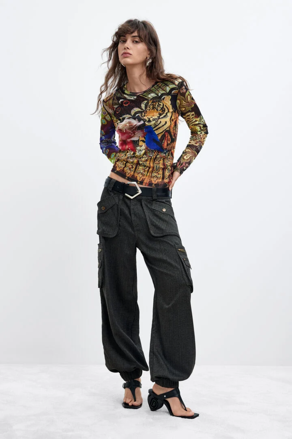 Desigual x M. Christian Lacroix Printed Long Sleeve Top – Multicolour