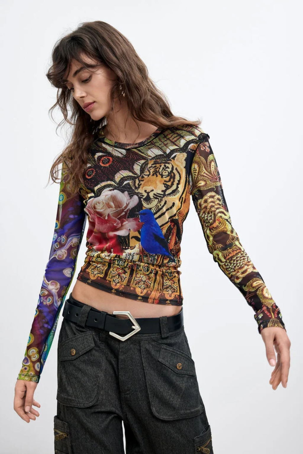 Desigual x M. Christian Lacroix Printed Long Sleeve Top – Multicolour