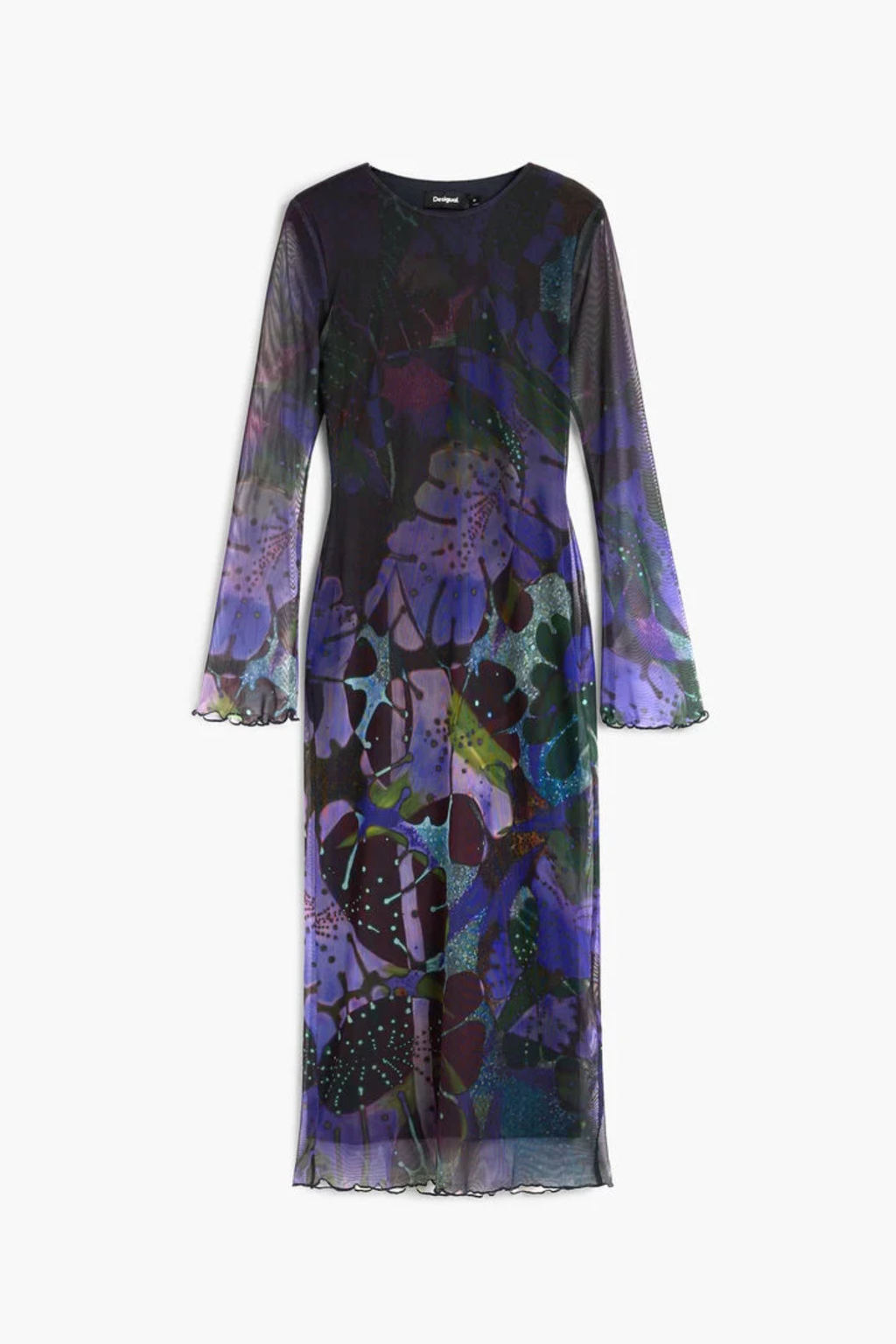 Desigual x M. Christian Lacroix Printed Tulle Maxi Dress – Purple