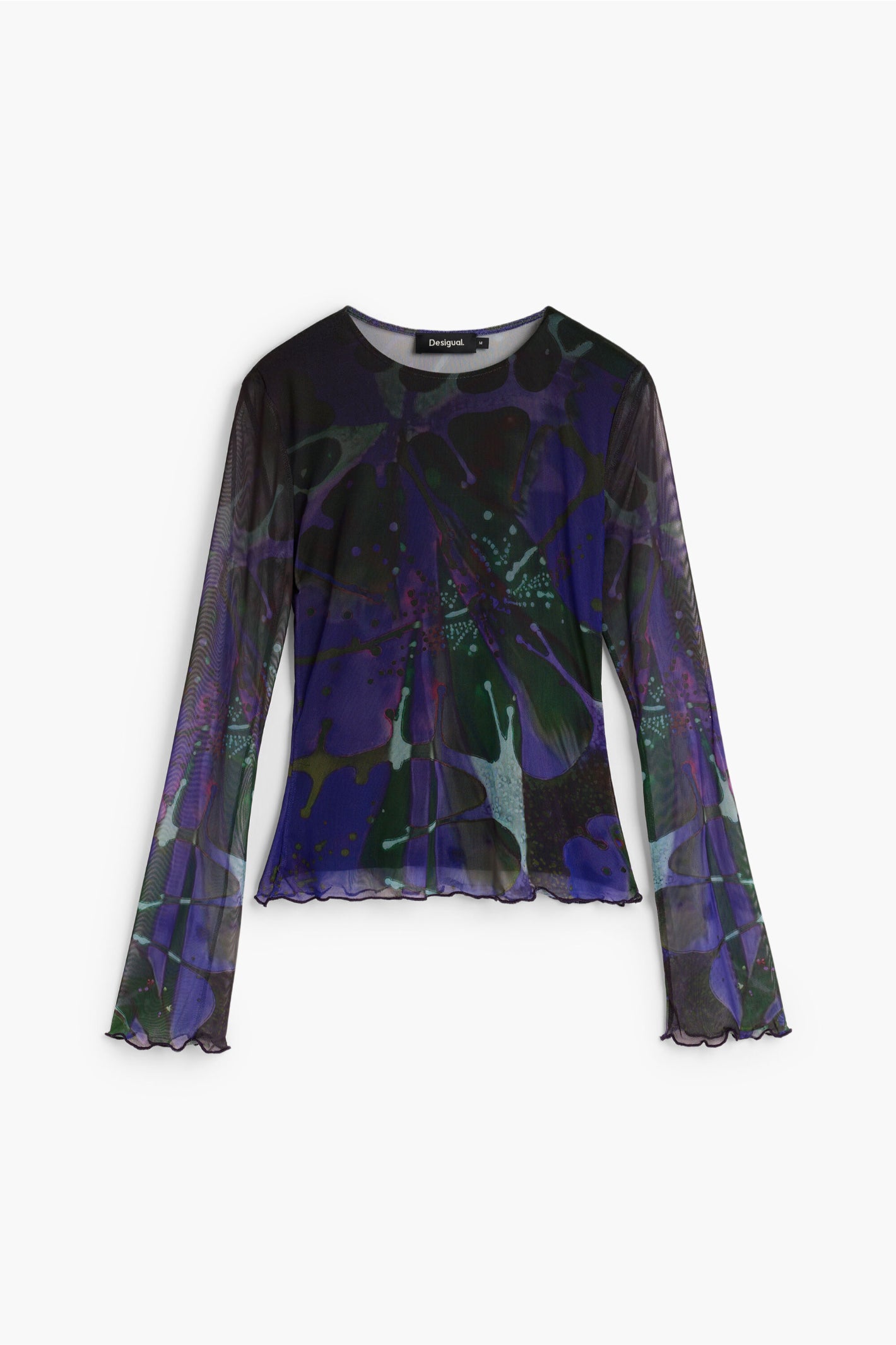 Desigual x M. Christian Lacroix Printed Tulle Top – Purple