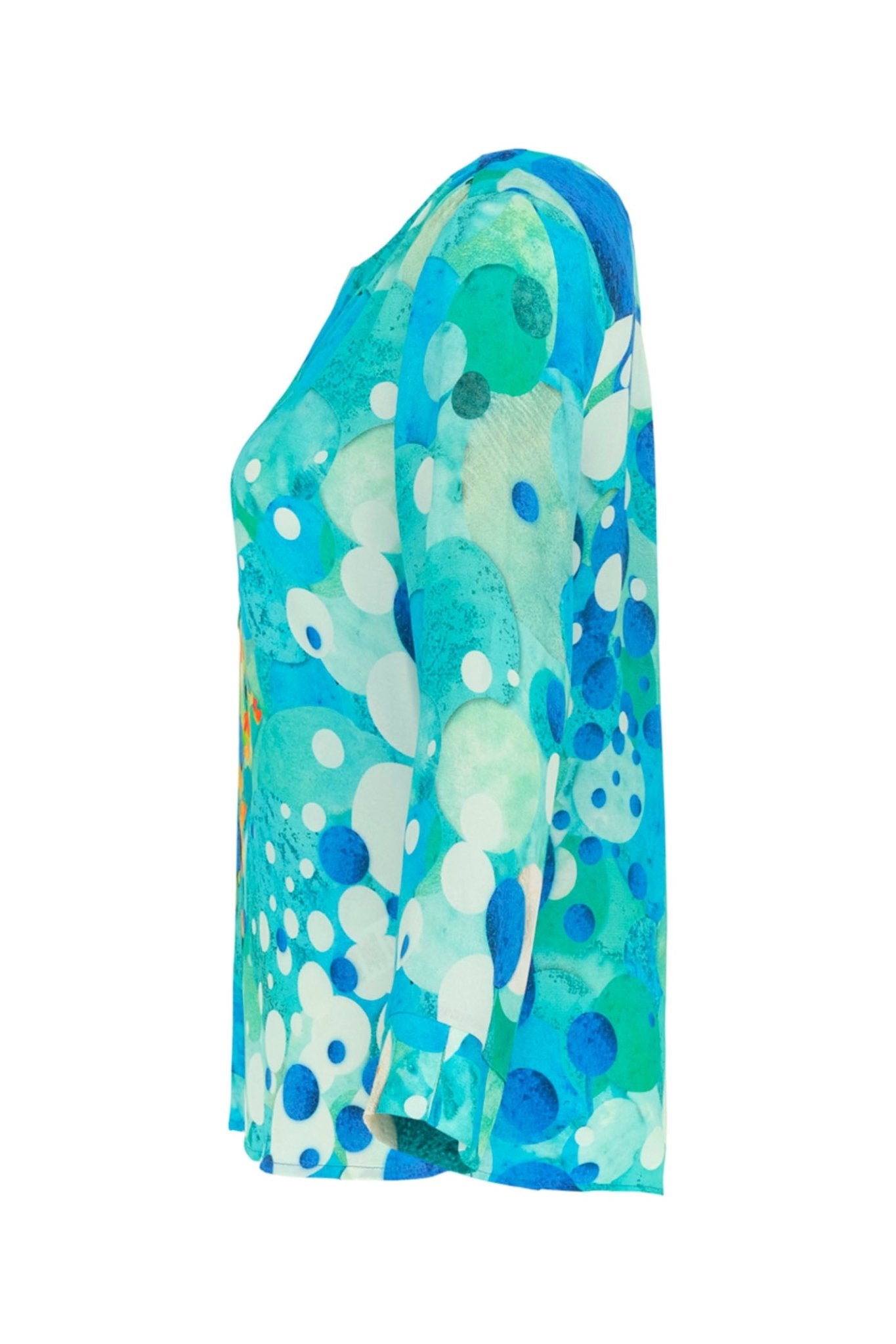 Dolcezza 24622 Turquoise Blue Big Angel Fish Mosaic Top - Dotique Chesterfield