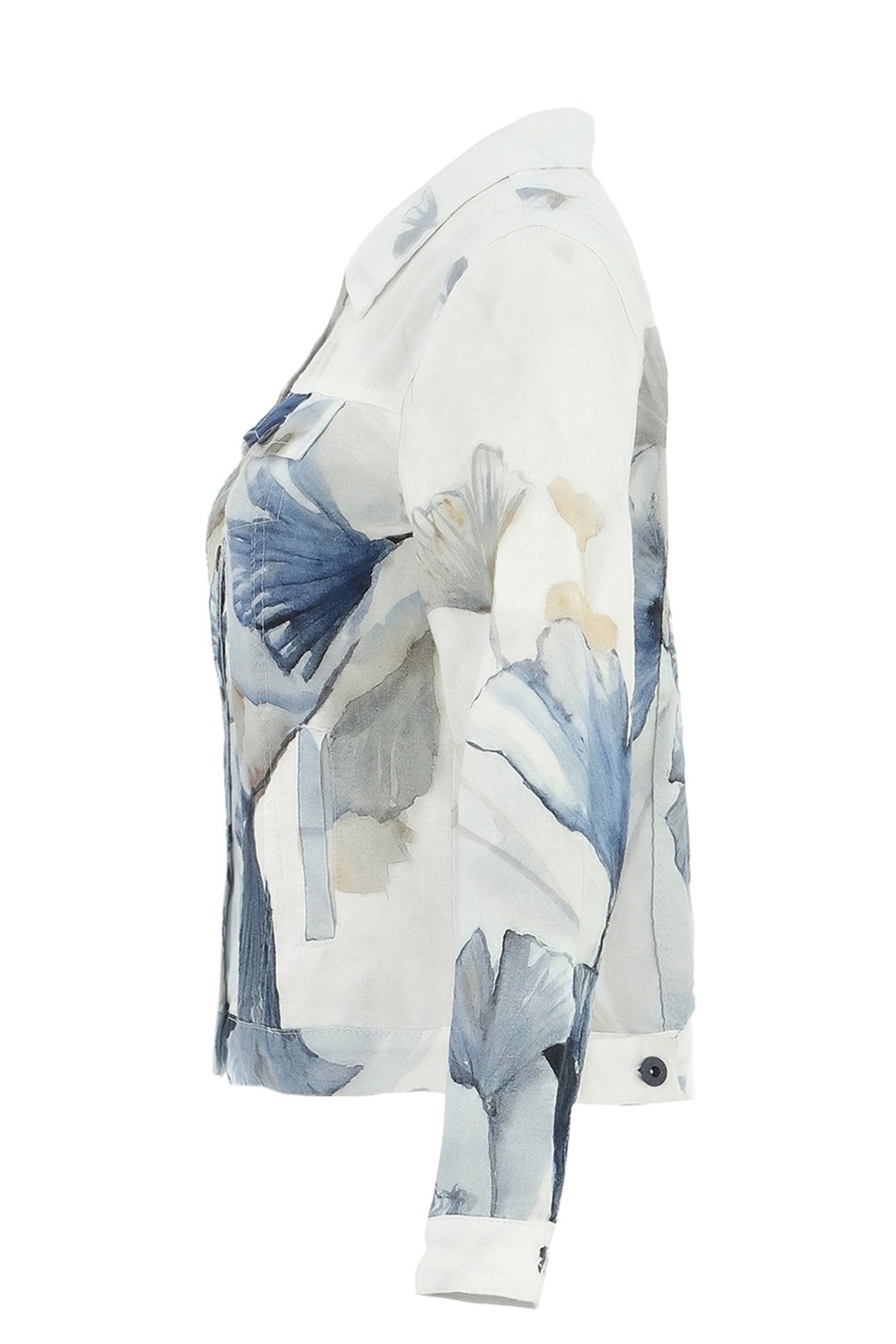 Dolcezza 25791 Blue Indigo Melody Print Jean Style Jacket - Dotique