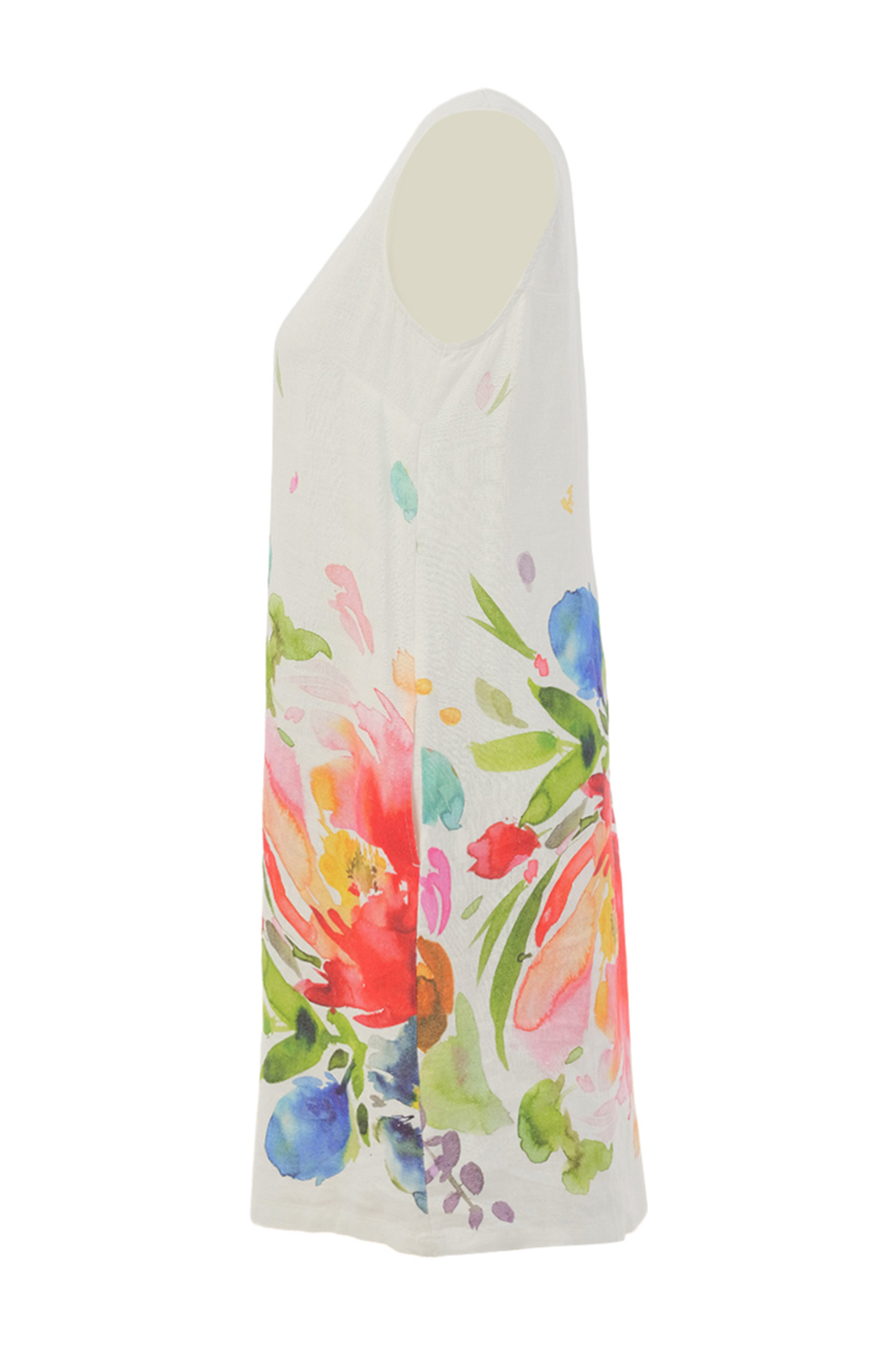 Dolcezza 26703 Floral Linen Shift Dress