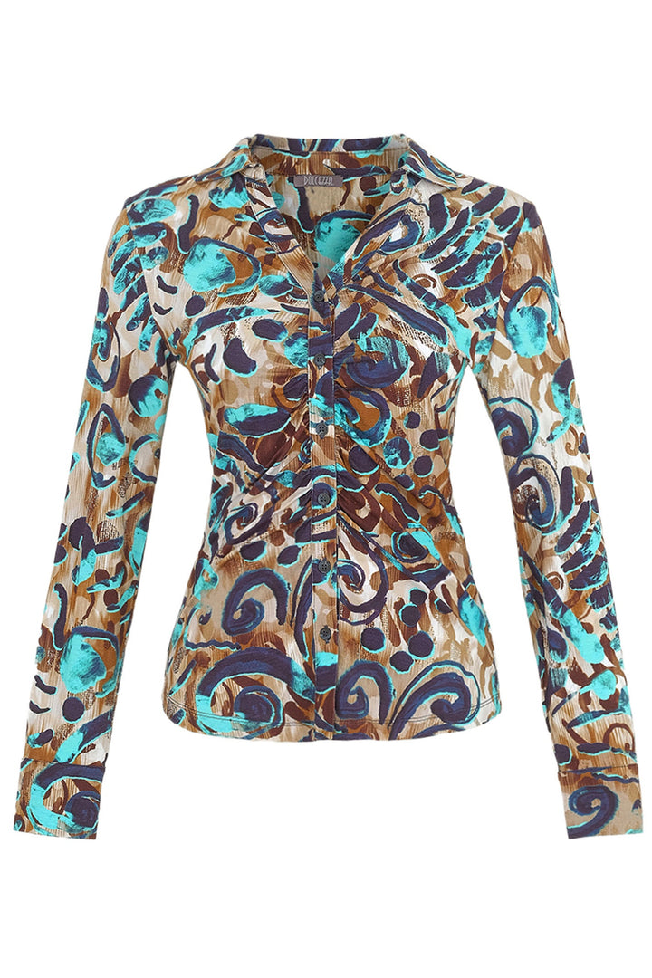 Dolcezza 74102 Shirt brown Fascination With Colours Print - Dotique