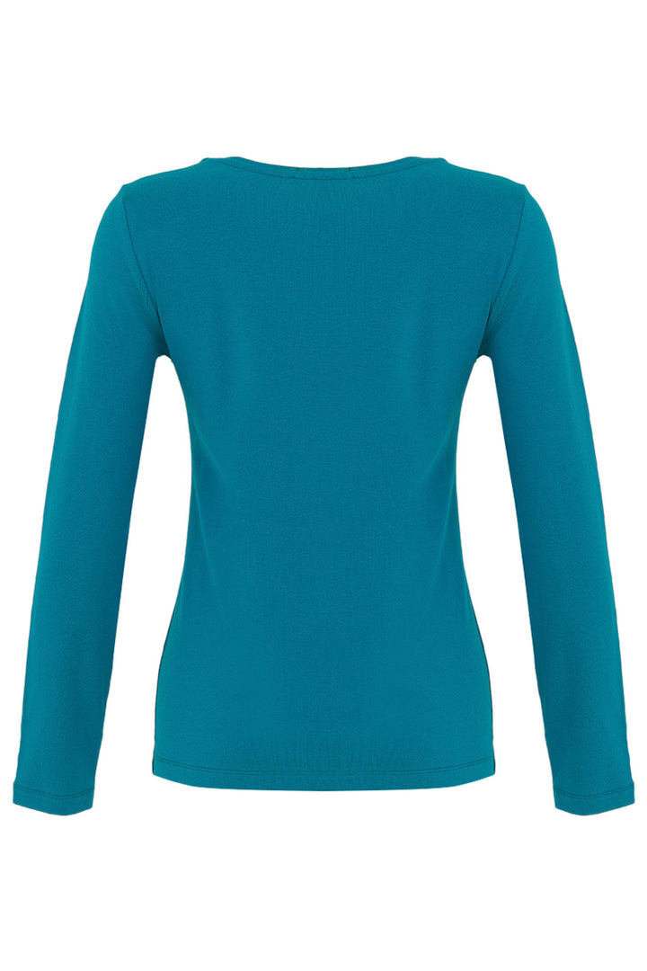 Dolcezza 74500 Teal Blue Long Sleeve T-Shirt Top - Dotique