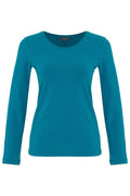 Dolcezza 74500 Teal Blue Long Sleeve T-Shirt Top - Dotique