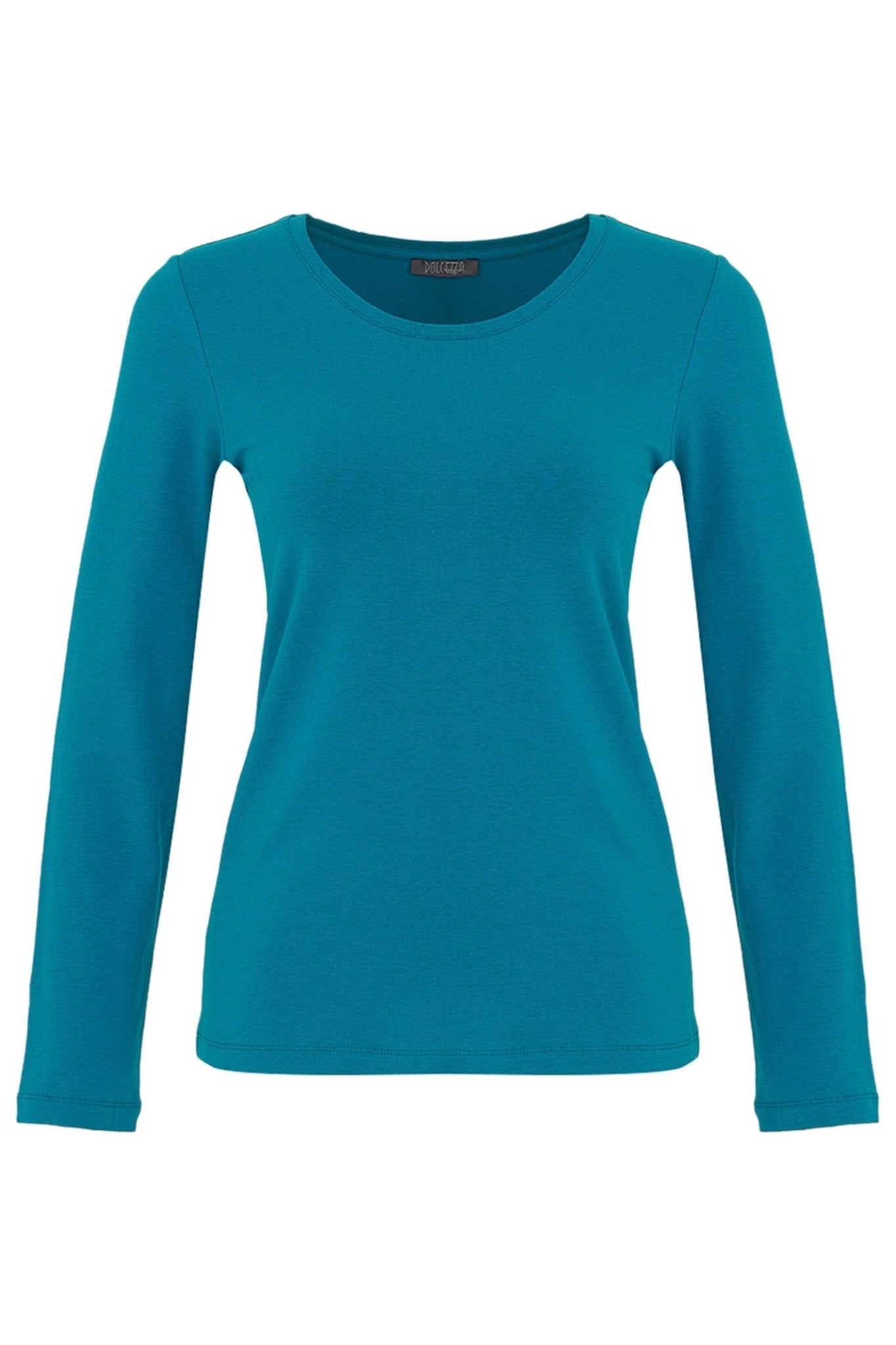 Dolcezza 74500 Teal Blue Long Sleeve T-Shirt Top - Dotique