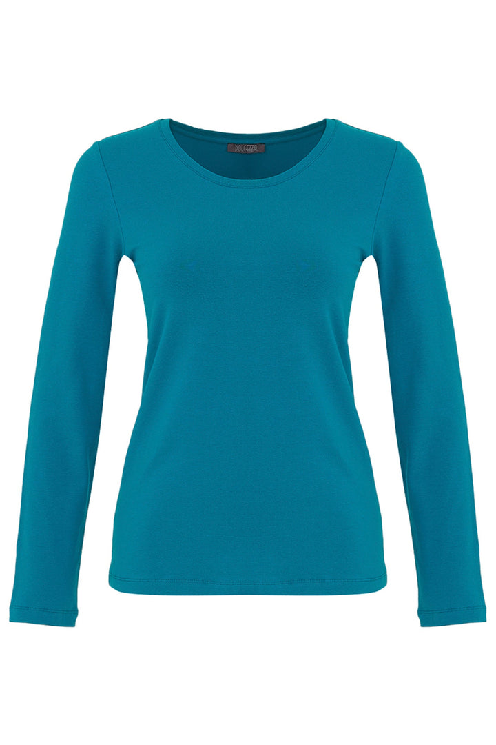 Dolcezza 74500 Teal Blue Long Sleeve T-Shirt Top - Dotique