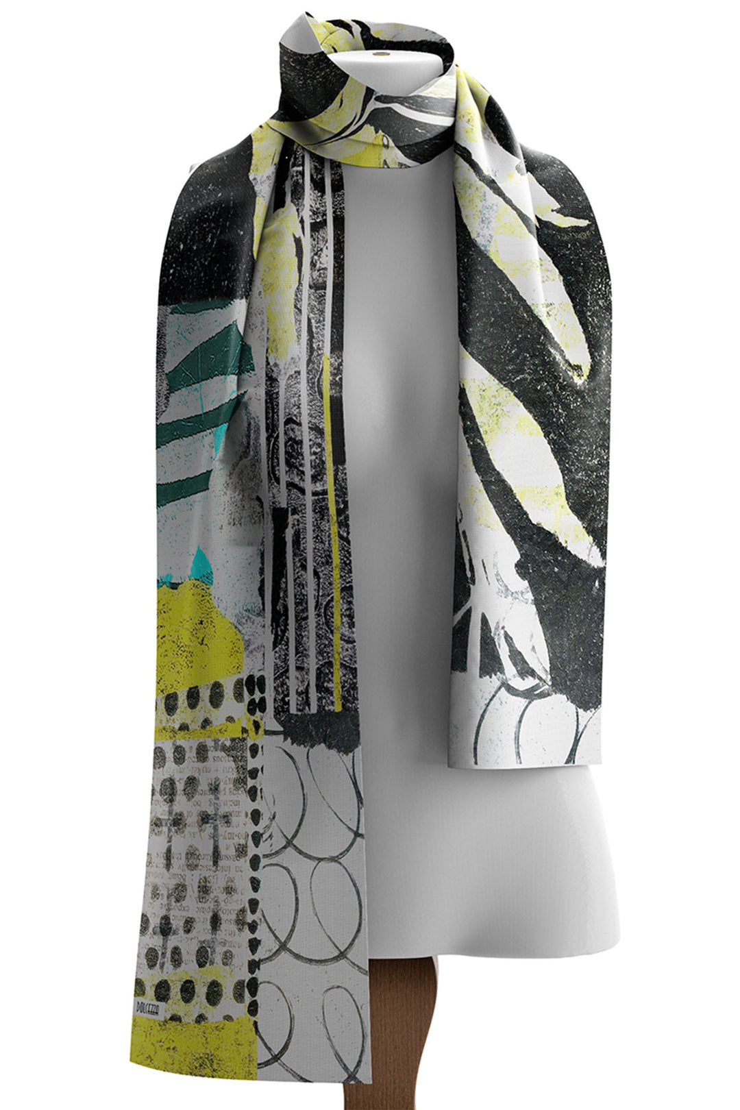 Dolcezza 74902 Scarf Mona Leaf Print - Dotique