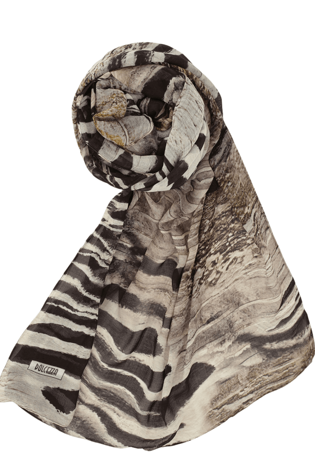 Dolcezza 75908 Animal Print Neutral Viscose Scarf - Dotique - Dolcezza