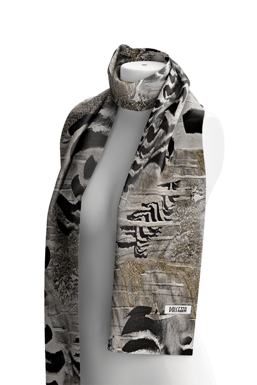 Dolcezza 75908 Animal Print Neutral Viscose Scarf - Dotique - Dolcezza