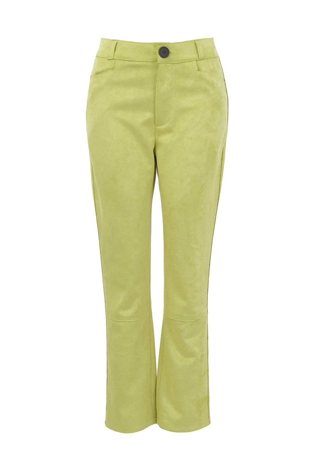 Dotique Dolcezza 76251 woven trousers in lime with a flattering straight-leg silhouette and soft stretch fabric. Shop Dolcezza at Dotique.