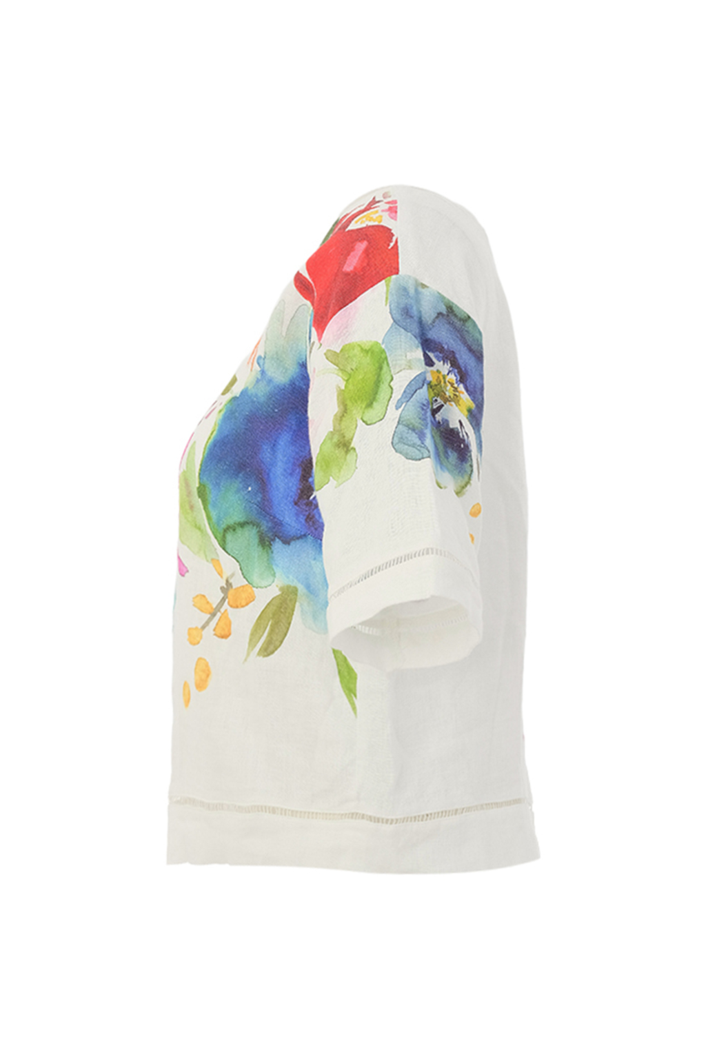 Dolcezza Floral Print Linen Top 26700