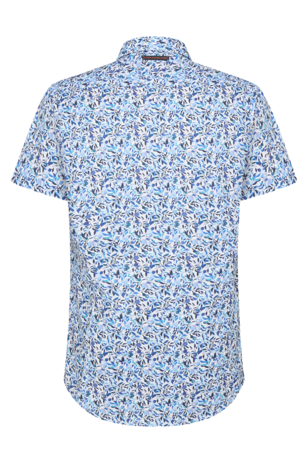A Fish Named Fred 31.053 Short Sleeve Men's Shirt Citrus - Cobalt