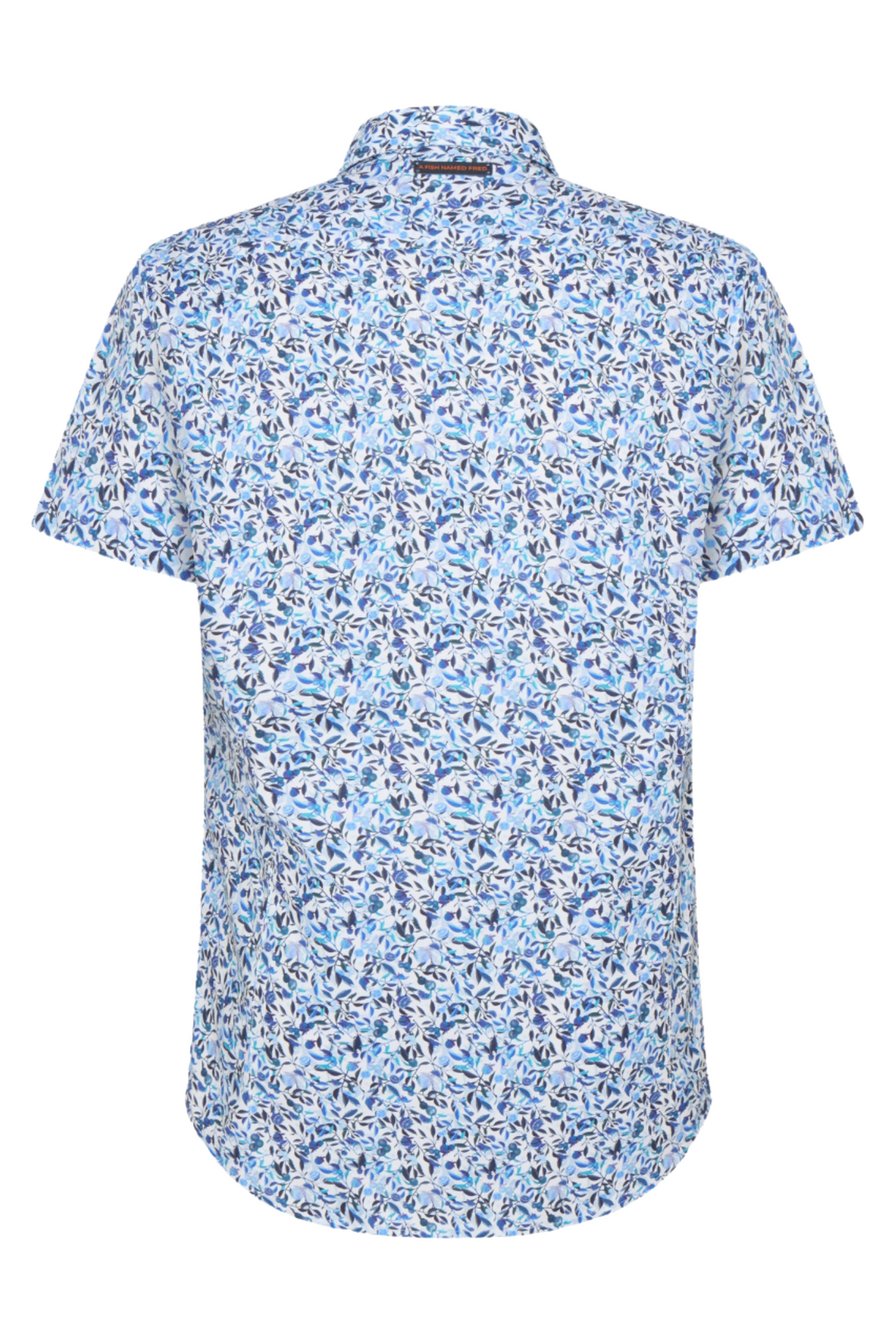 A Fish Named Fred 31.053 Short Sleeve Men's Shirt Citrus - Cobalt