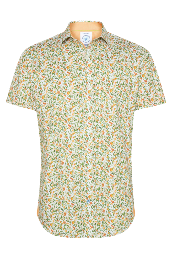 A Fish Named Fred 31.053 Short Sleeve Men's Shirt Citrus - Light Green