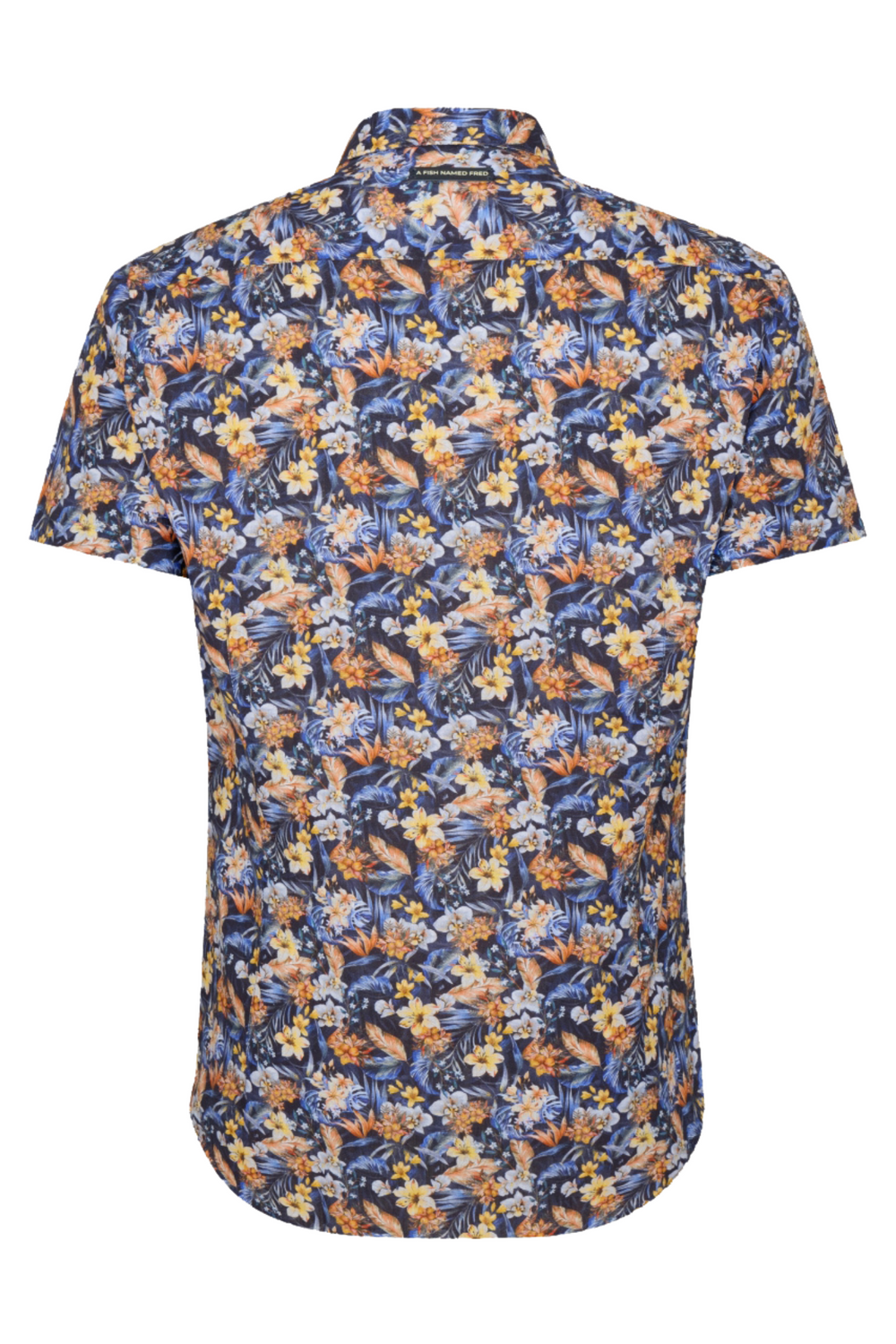 A Fish Named Fred 31.065 Short Sleeve Men's Shirt Floral Navy at Dotique