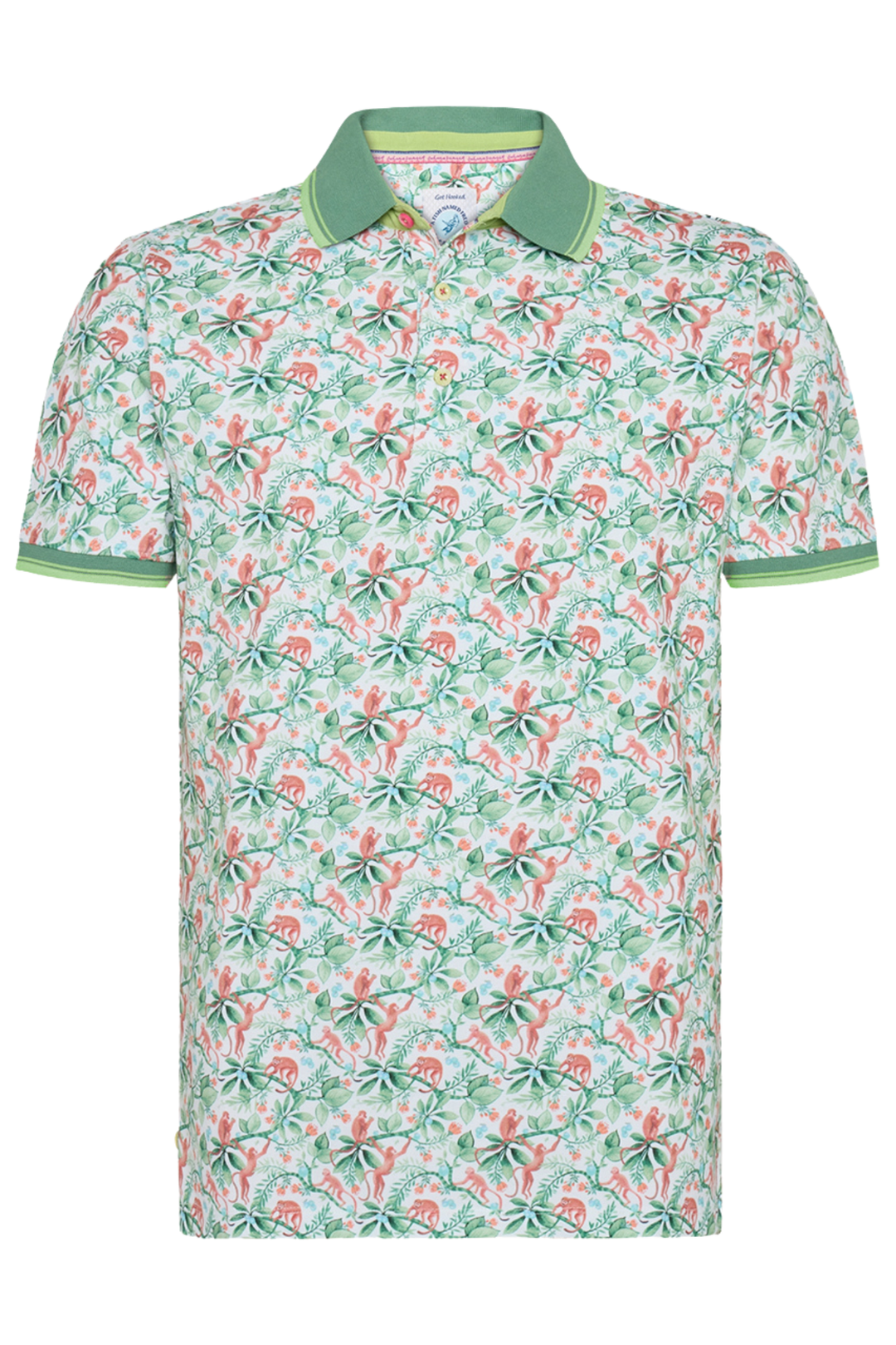 A Fish Named Fred Men's Polo Shirt 31.302 Light Green Monkey