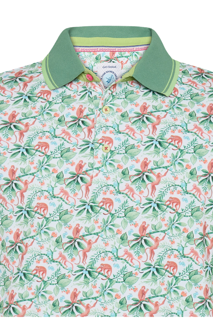 A Fish Named Fred Men's Polo Shirt 31.302 Light Green Monkey