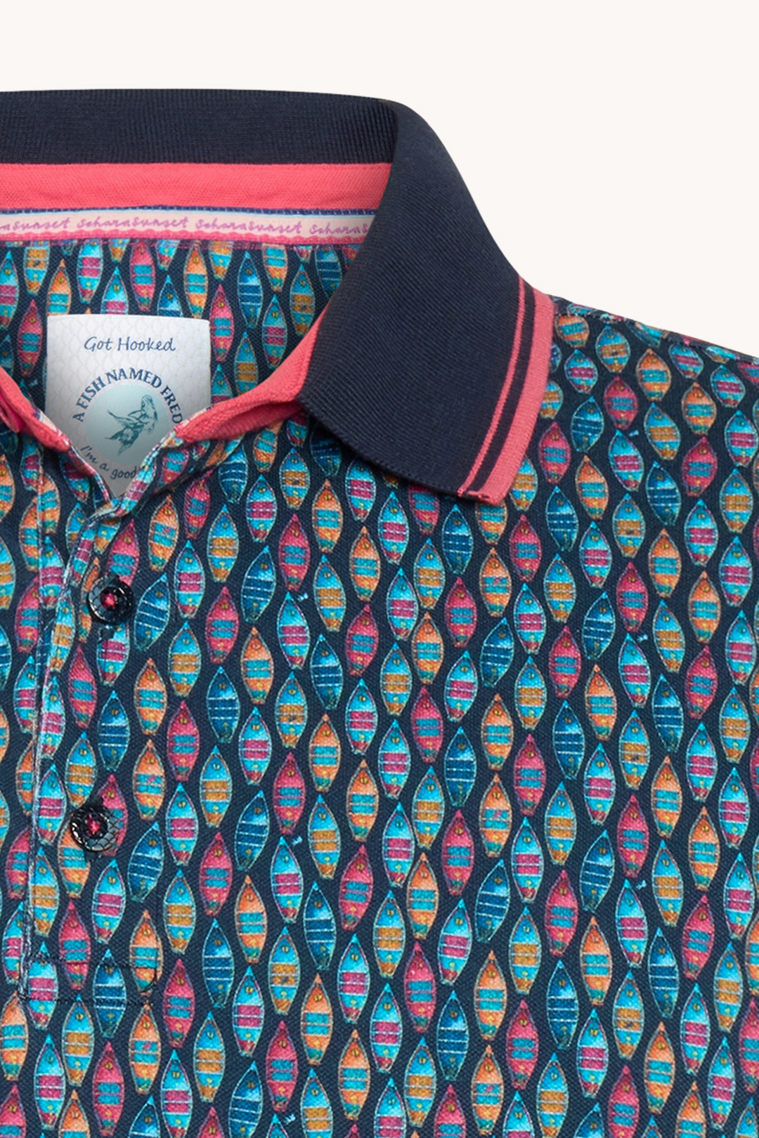 A Fish Named Fred Men's Polo Shirt 31.307 Navy Boats