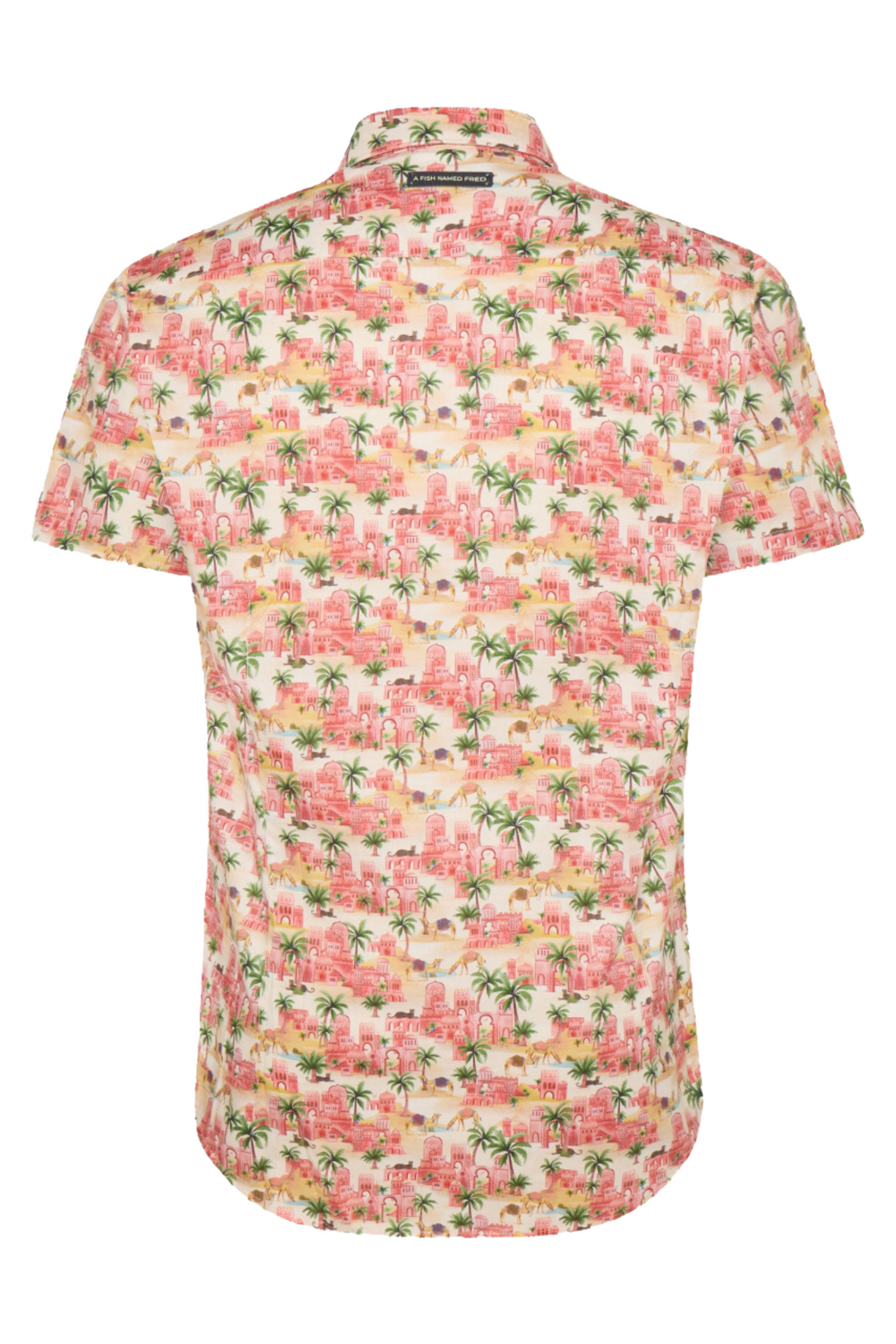 A Fish Named Fred 31.062 Short Sleeve Men's Shirt Oasis Rose Pink at Dotique