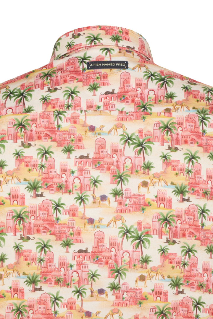 A Fish Named Fred 31.062 Short Sleeve Men's Shirt Oasis Rose Pink at Dotique