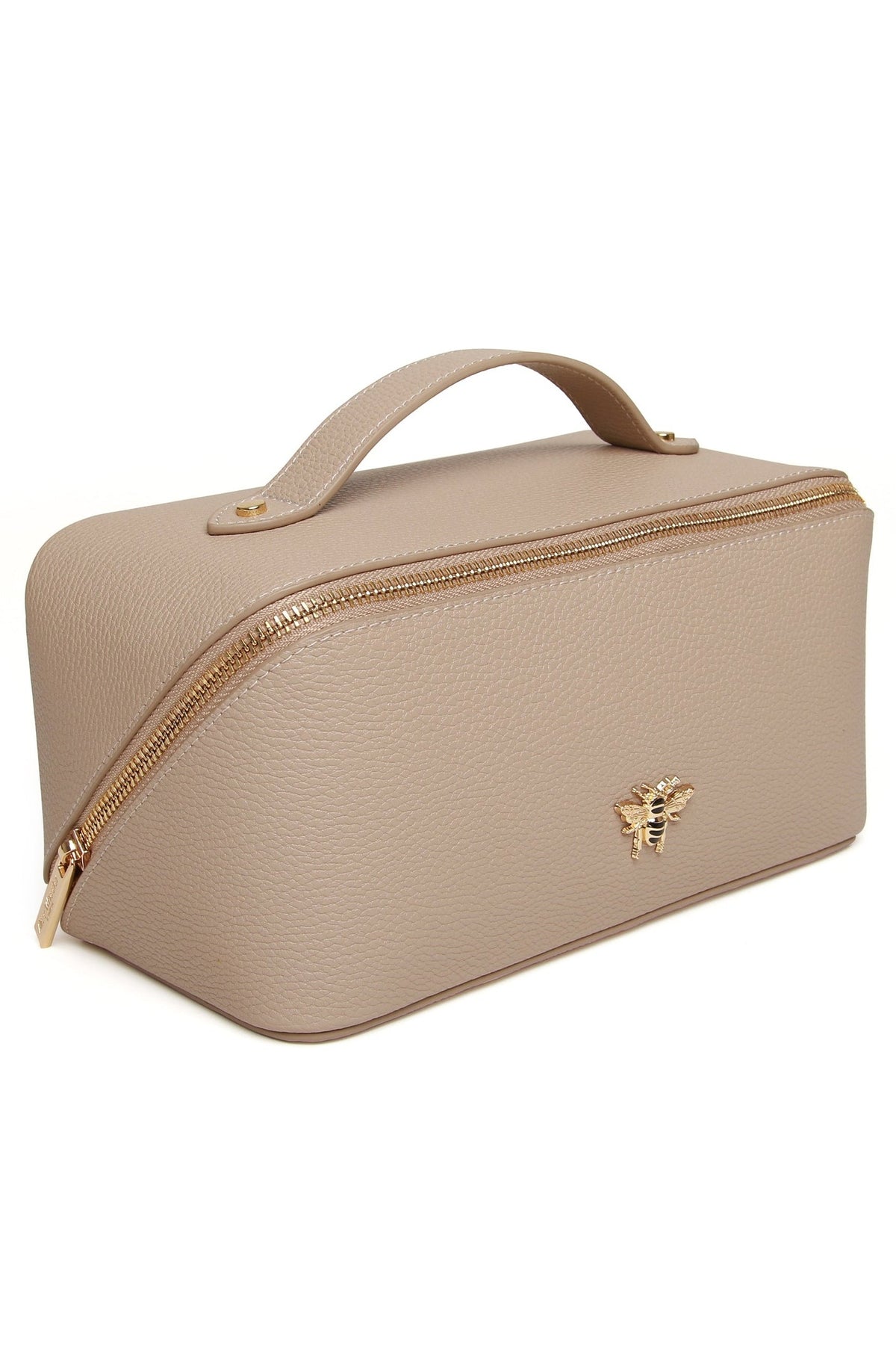 Alice Wheeler Stone Large Train Case, product view. Shop Alice Wheeler at Dotique.