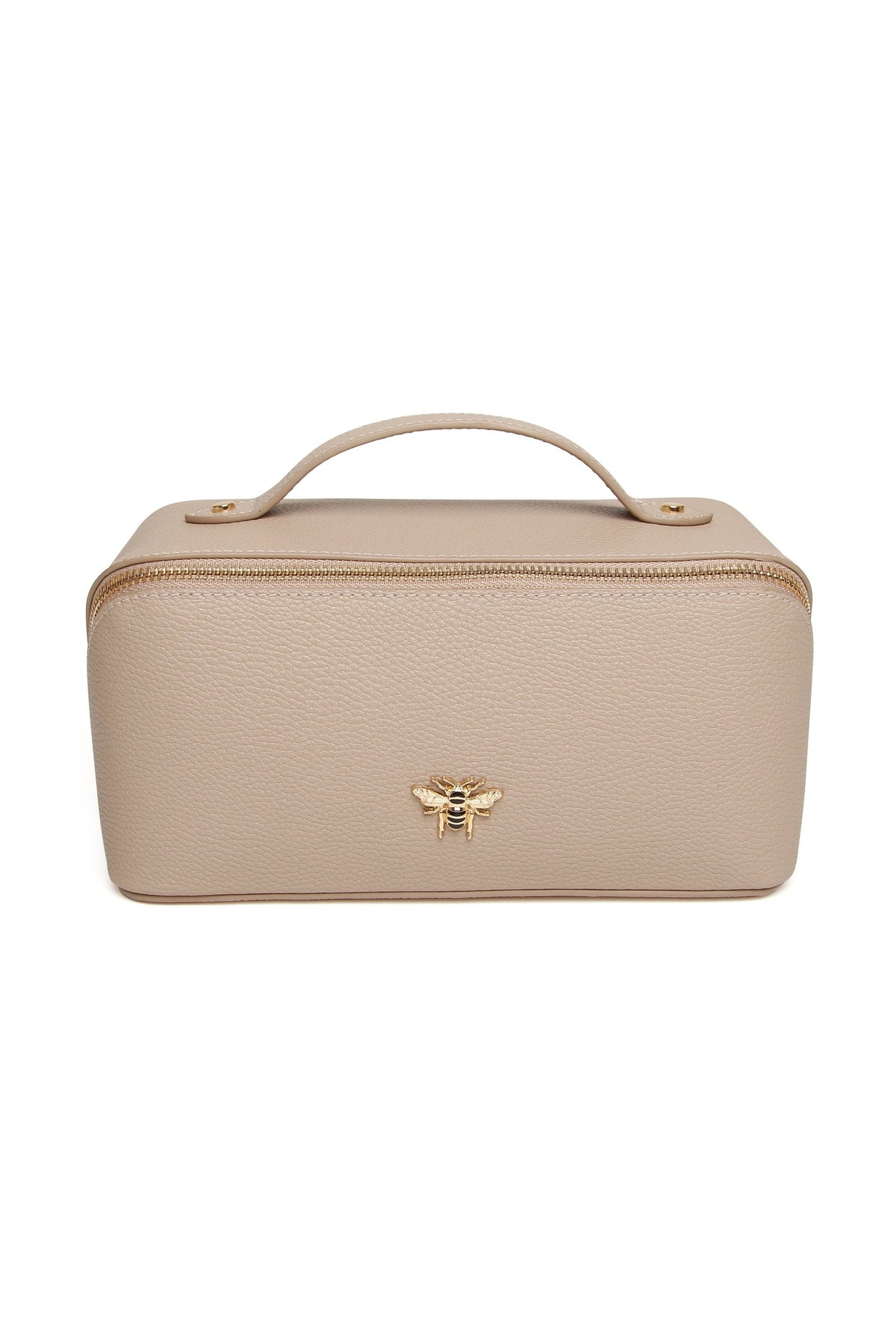 Alice Wheeler Stone Large Train Case, additional view. Shop Alice Wheeler at Dotique.