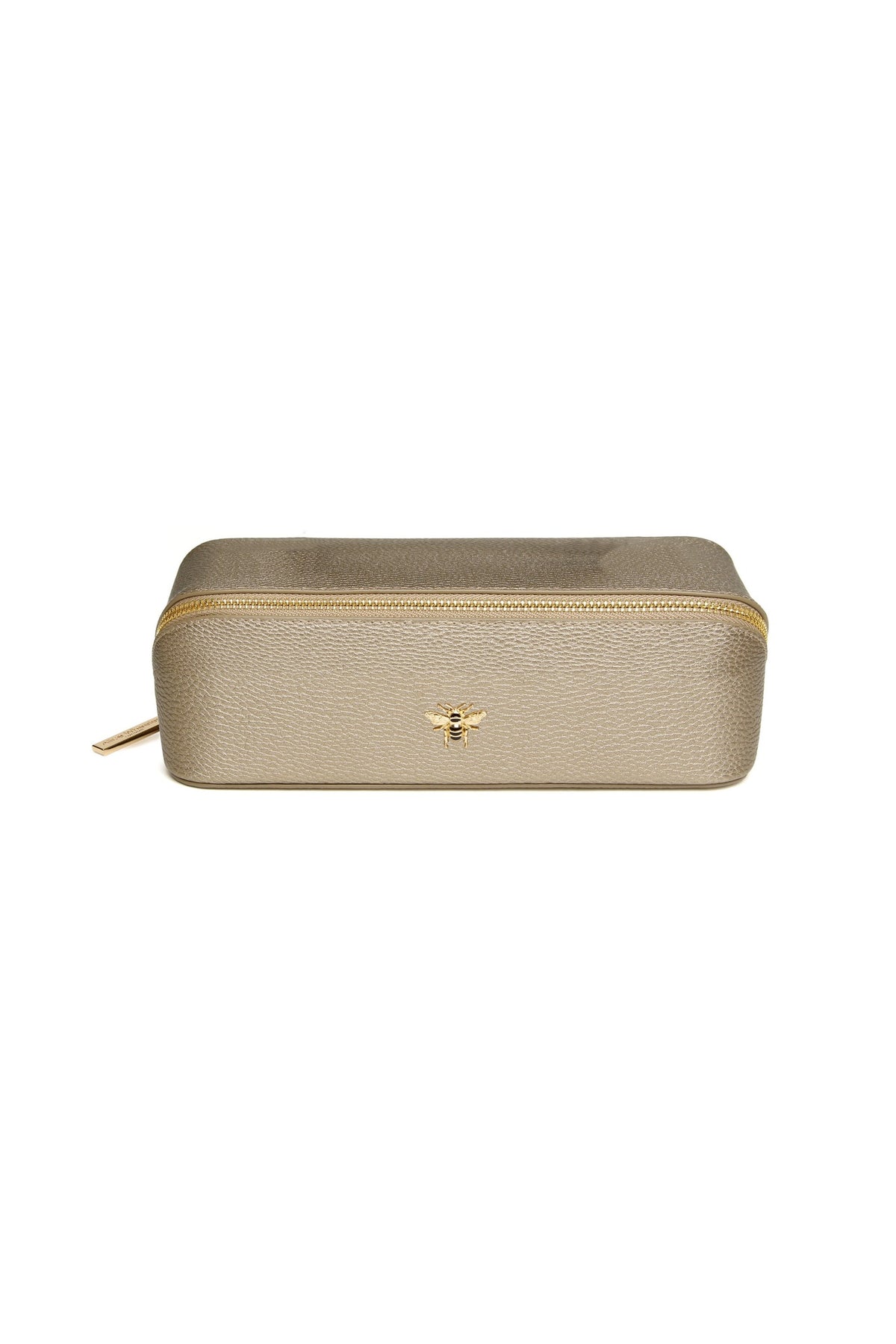 Alice Wheeler Bronze Small Train Case, product view. Shop Alice Wheeler at Dotique.