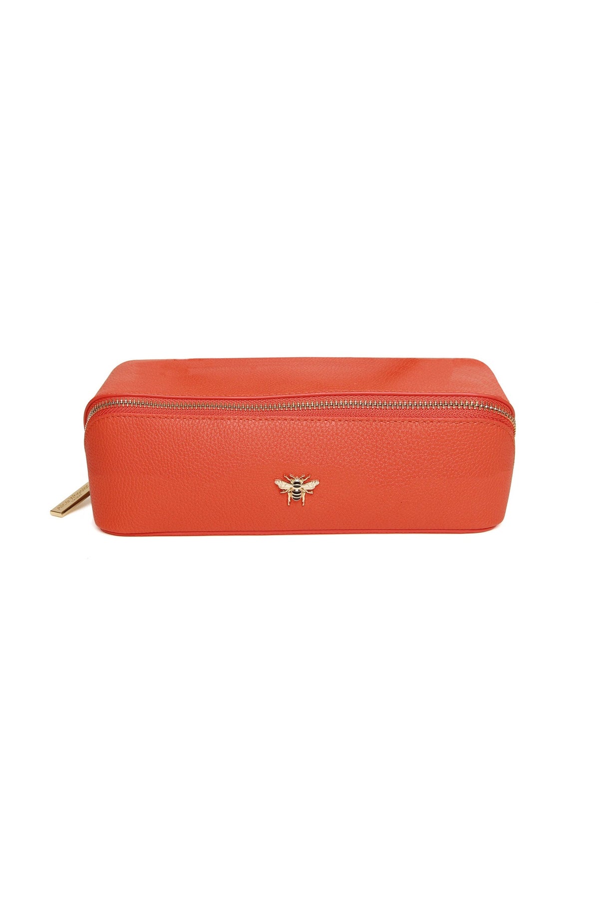 Alice Wheeler Orange Small Train Case, product view. Shop Alice Wheeler at Dotique.