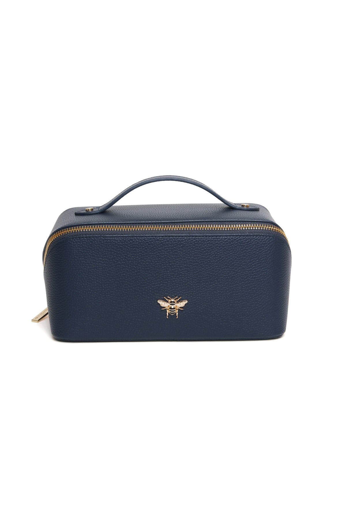 Alice Wheeler Navy Train Case, product view. Shop Alice Wheeler at Dotique.