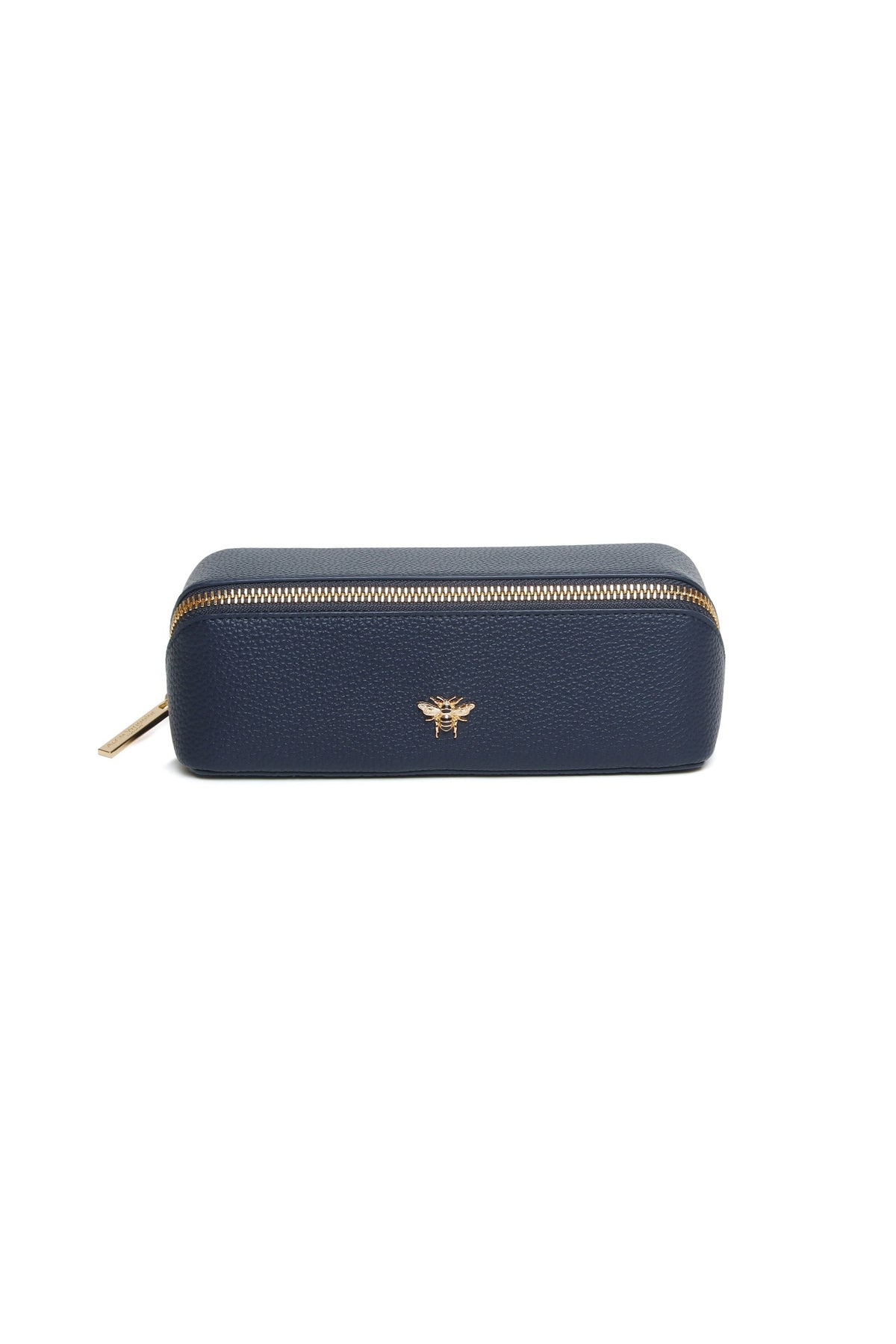 Alice Wheeler Navy Small Train Case, product view. Shop Alice Wheeler at Dotique.