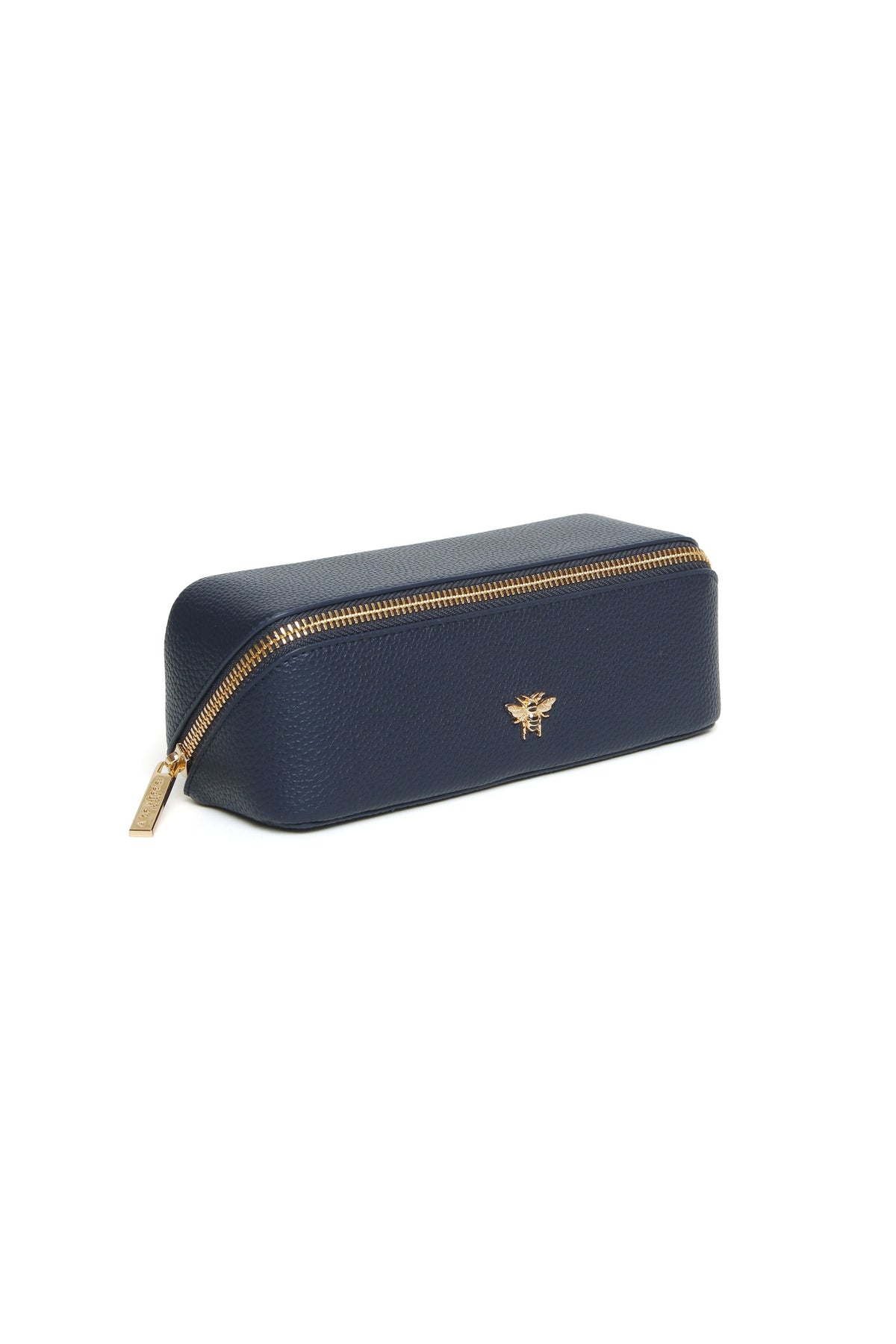 Alice Wheeler Navy Small Train Case, additional view. Shop Alice Wheeler at Dotique.