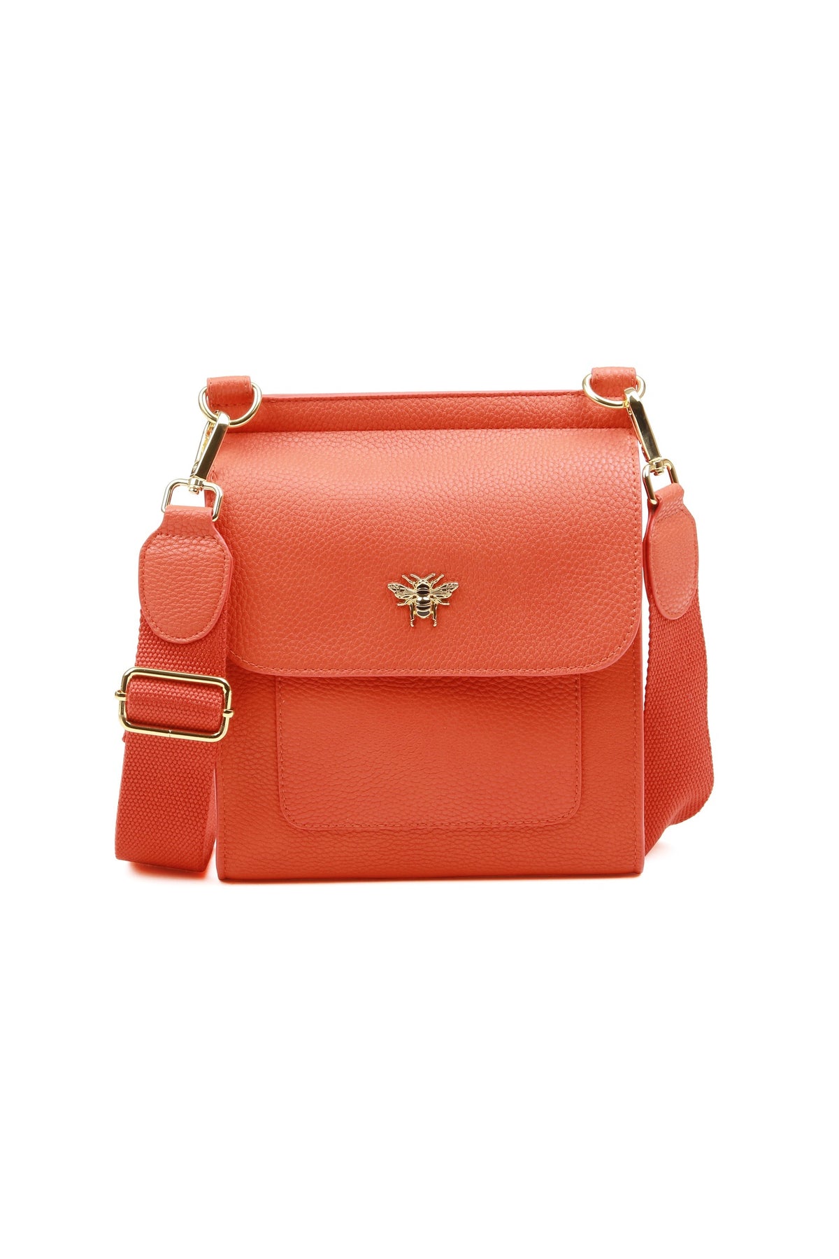 Alice Wheeler Orange Bloomsbury Crossbody Bag, product view. Shop Alice Wheeler at Dotique.