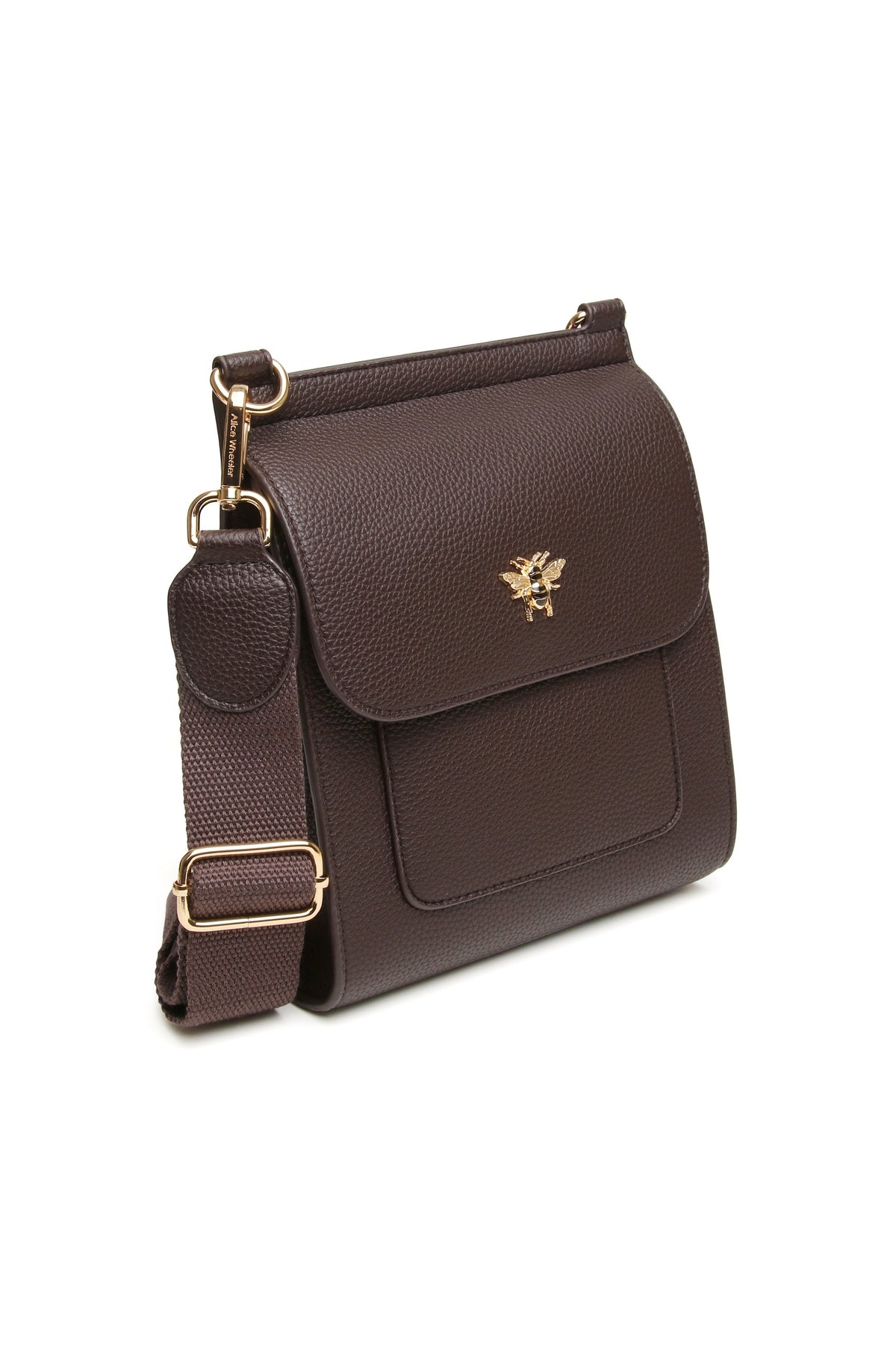 Alice Wheeler Chocolate Bloomsbury Crossbody Bag, additional view. Shop Alice Wheeler at Dotique.