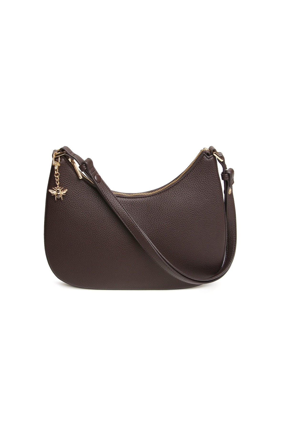 Alice Wheeler Chocolate Ascot Crossbody Bag, product view. Shop Alice Wheeler at Dotique.