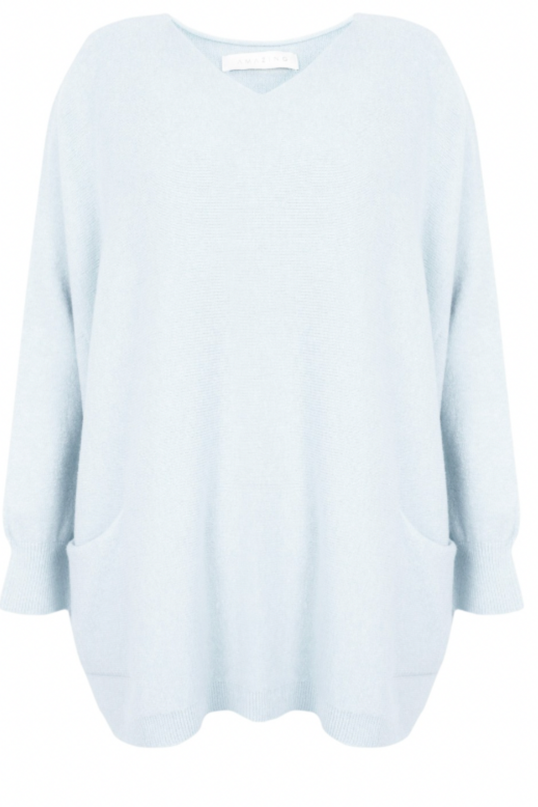 Amazing Woman Caryf  X 2 Pocket Oversize Round Neck Jumper