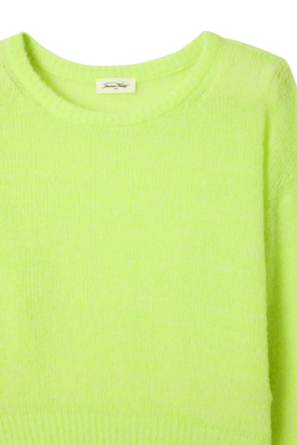 American Vintage Nuggy lightweight knit in citronnade fluo. Shop at Dotique