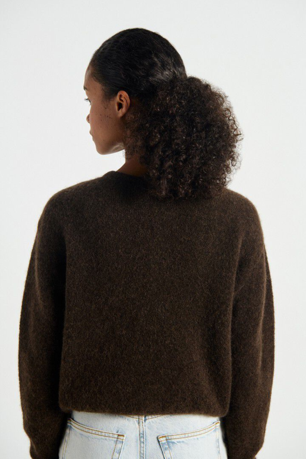 American Vintage Melange Coffee Brown VITOW Cardigan