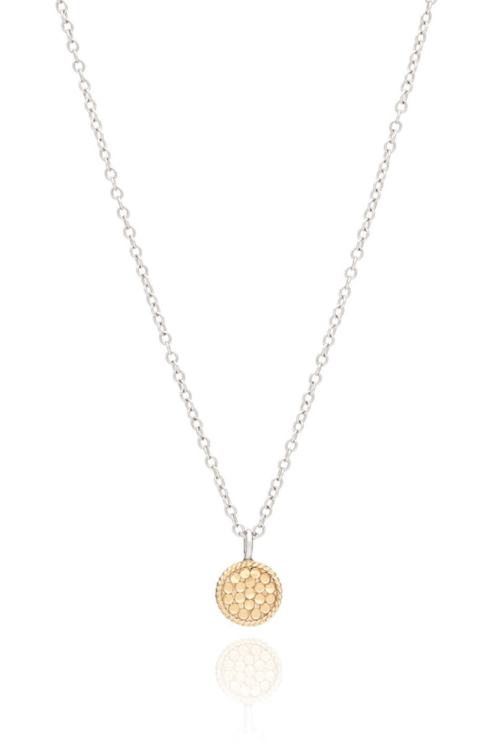 Anna Beck Mini Disc Necklace 16-18 (Reversible) - Gold & Silver (0140N-TWT)