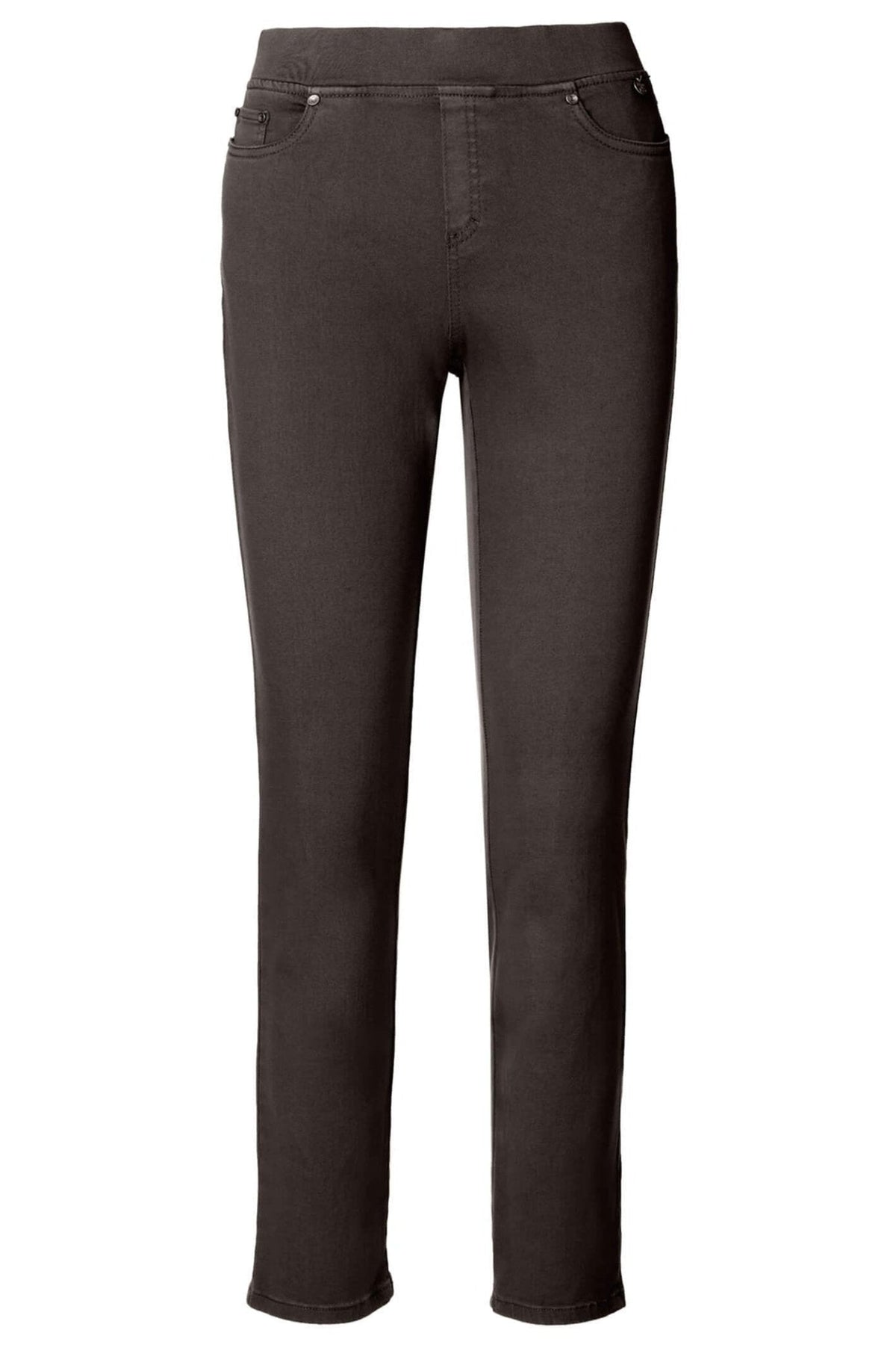 Anna Montana 1001-87 Coffee Angelika Jump-In Slim Jeans, product view 1 – shop Anna Montana at Dotique