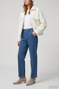 Anna Montana 1045 Mila Wide Flexi Milano Jeans Stone Wash, front model view – shop Anna Montana at Dotique
