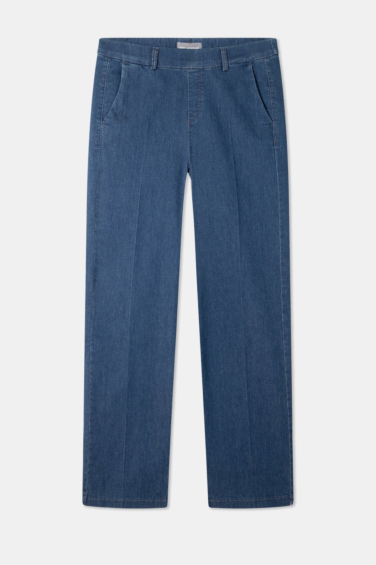 Anna Montana 1045 Mila Wide Flexi Milano Jeans Stone Wash, front product view – shop Anna Montana at Dotique