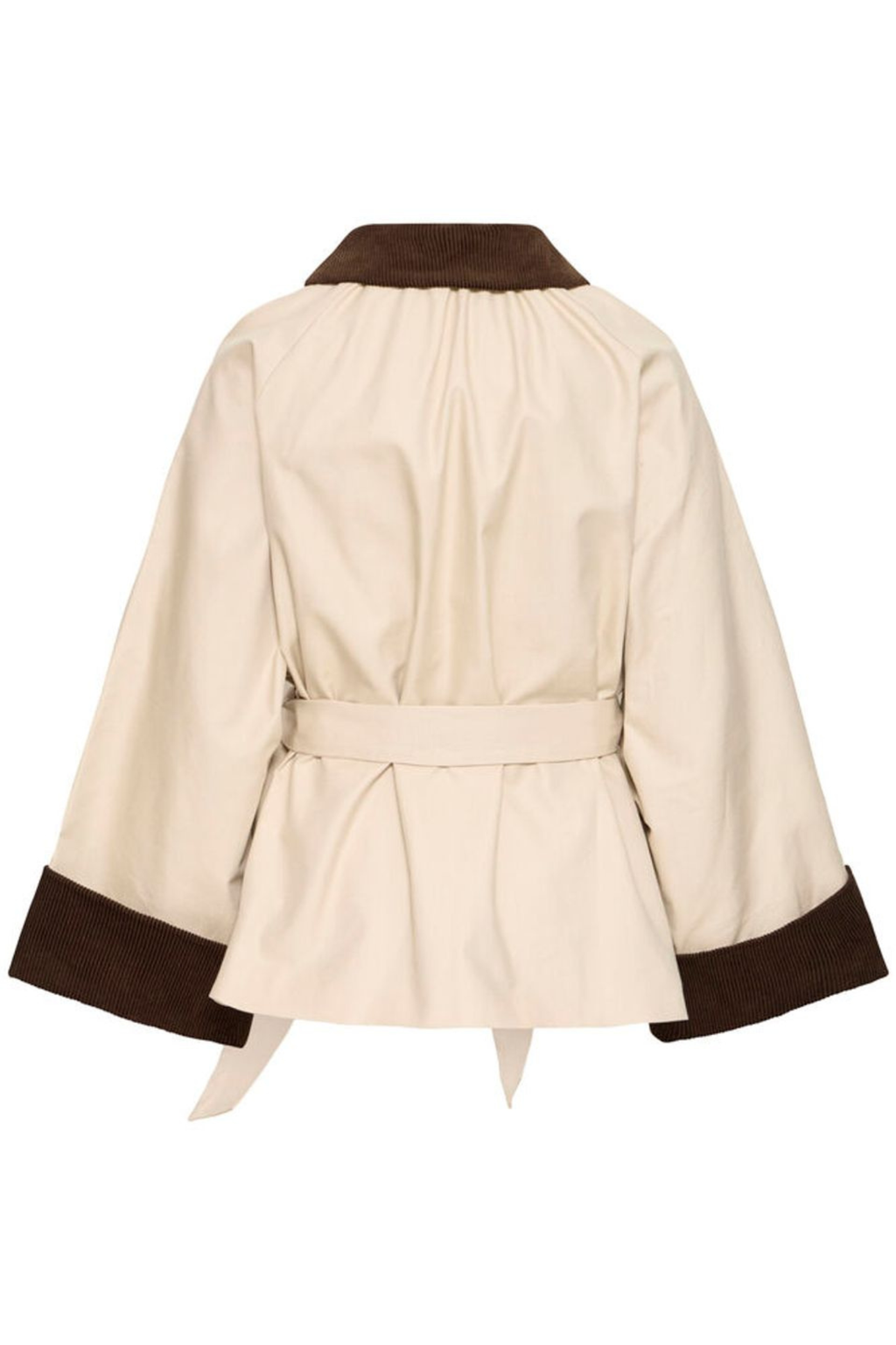 Relaxed woven jacket by Atelier Rêve in a soft humus shade. Cotton and lyocell blend, long sleeves and effortless everyday style at Dotique.