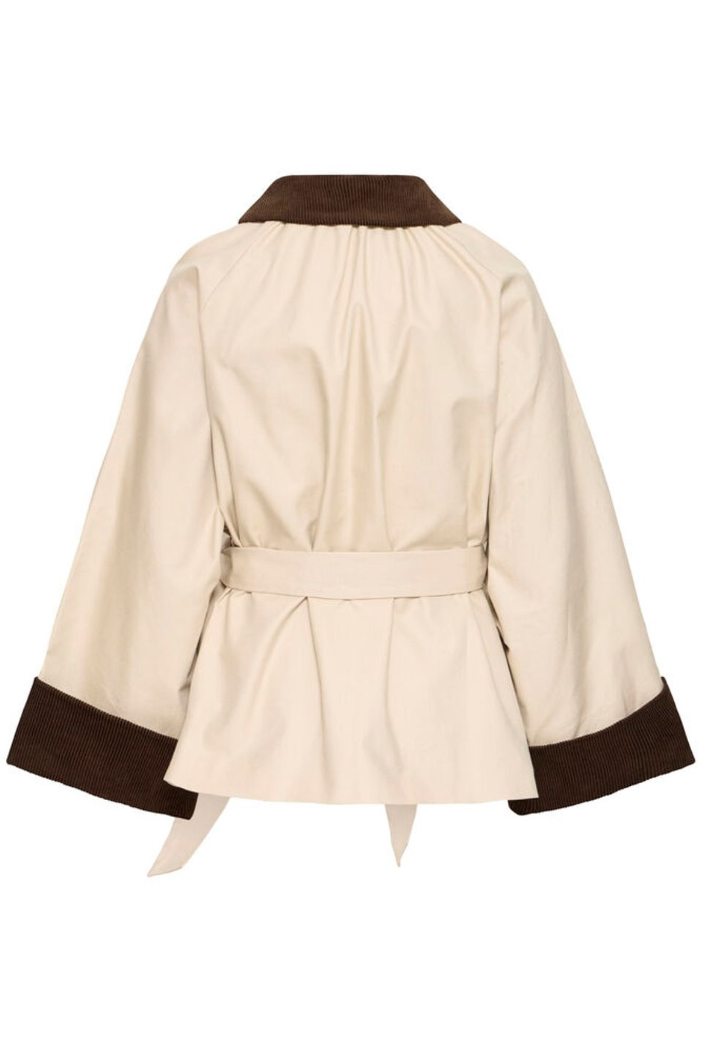 Relaxed woven jacket by Atelier Rêve in a soft humus shade. Cotton and lyocell blend, long sleeves and effortless everyday style at Dotique.