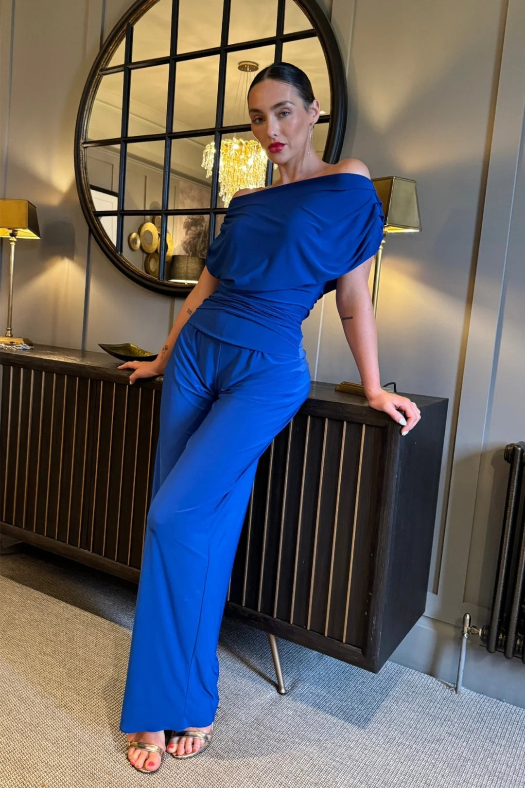 ATOM LABEL Carbon Jumpsuit in Cobalt Blue