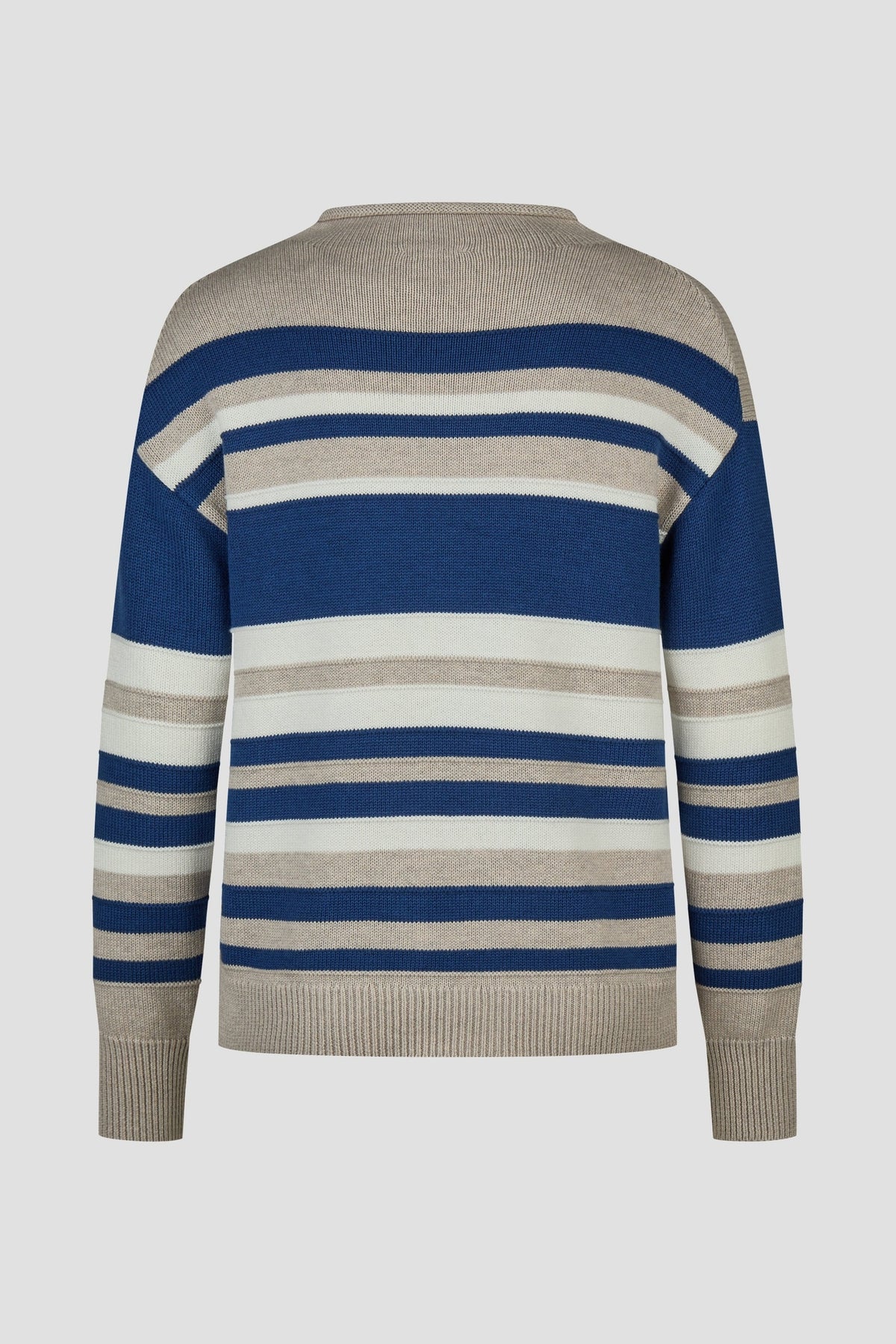 Barbara Lebek 25104062 striped pullover in Biscuit – back view. Shop Barbara Lebek at Dotique.