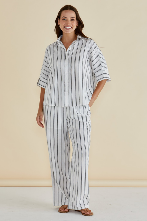 Dotique Betty Basics BB8437 Zaza Relax Trousers in black and white stripe