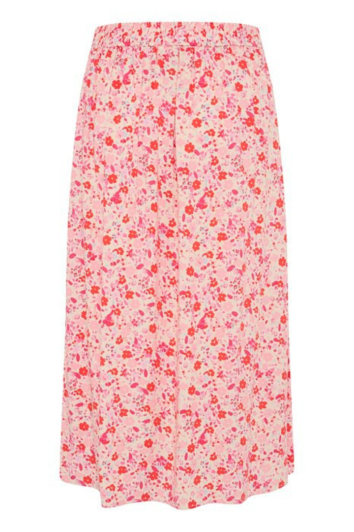 Part Two 30308685 BiseraPW Mandarin Red Mini Flower Midi Skirt
